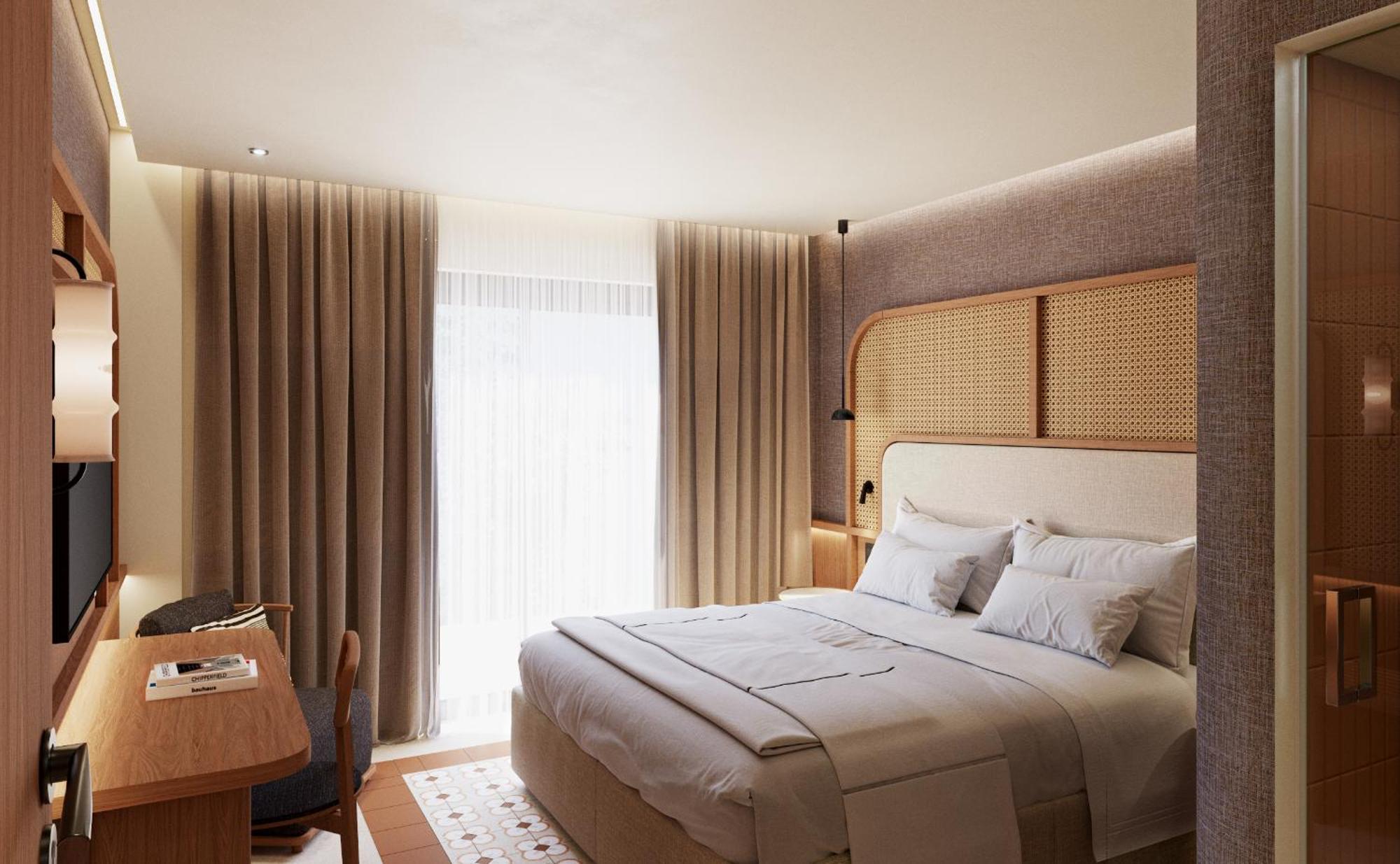 Sentido Apollo Palace 메손기 외부 사진 A bedroom at the hotel